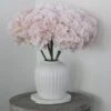 Faux Pink Hydrangea Stem