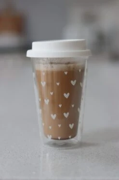 Double Wall Travel Mug – Multi Heart/White -Pretty Little Home IMG 1265