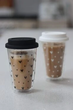 Double Wall Travel Mug – Multi Heart/Black -Pretty Little Home IMG 1282