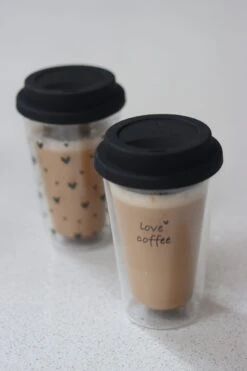 Double Wall Travel Mug – Love Coffee -Pretty Little Home IMG 1289