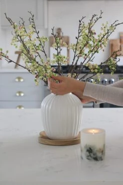 Faux Green Berry Stem