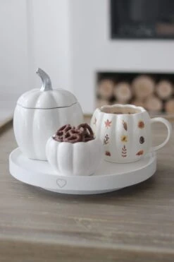 White Ceramic Pumpkin Jars – Bundle -Pretty Little Home IMG 15780