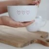 Ceramic Bowl – Pink 3 Hearts