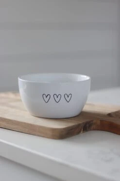 Ceramic Bowl – Black 3 Hearts -Pretty Little Home IMG 1704 2