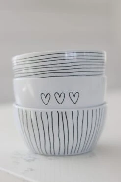 Ceramic Bowl – Horizontal Stripes