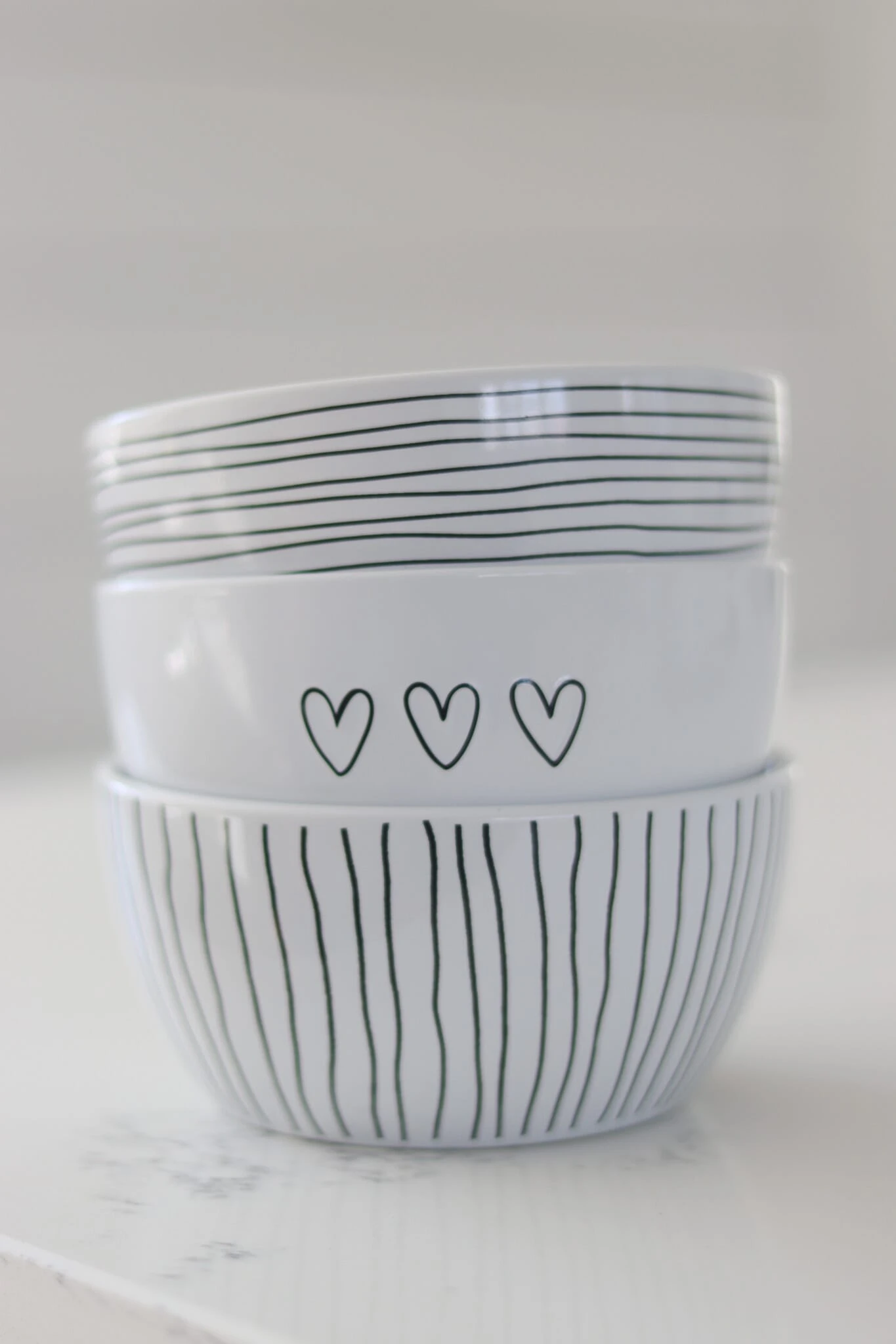 Ceramic Bowl – Horizontal Stripes 1 Ceramic Bowl – Horizontal Stripes