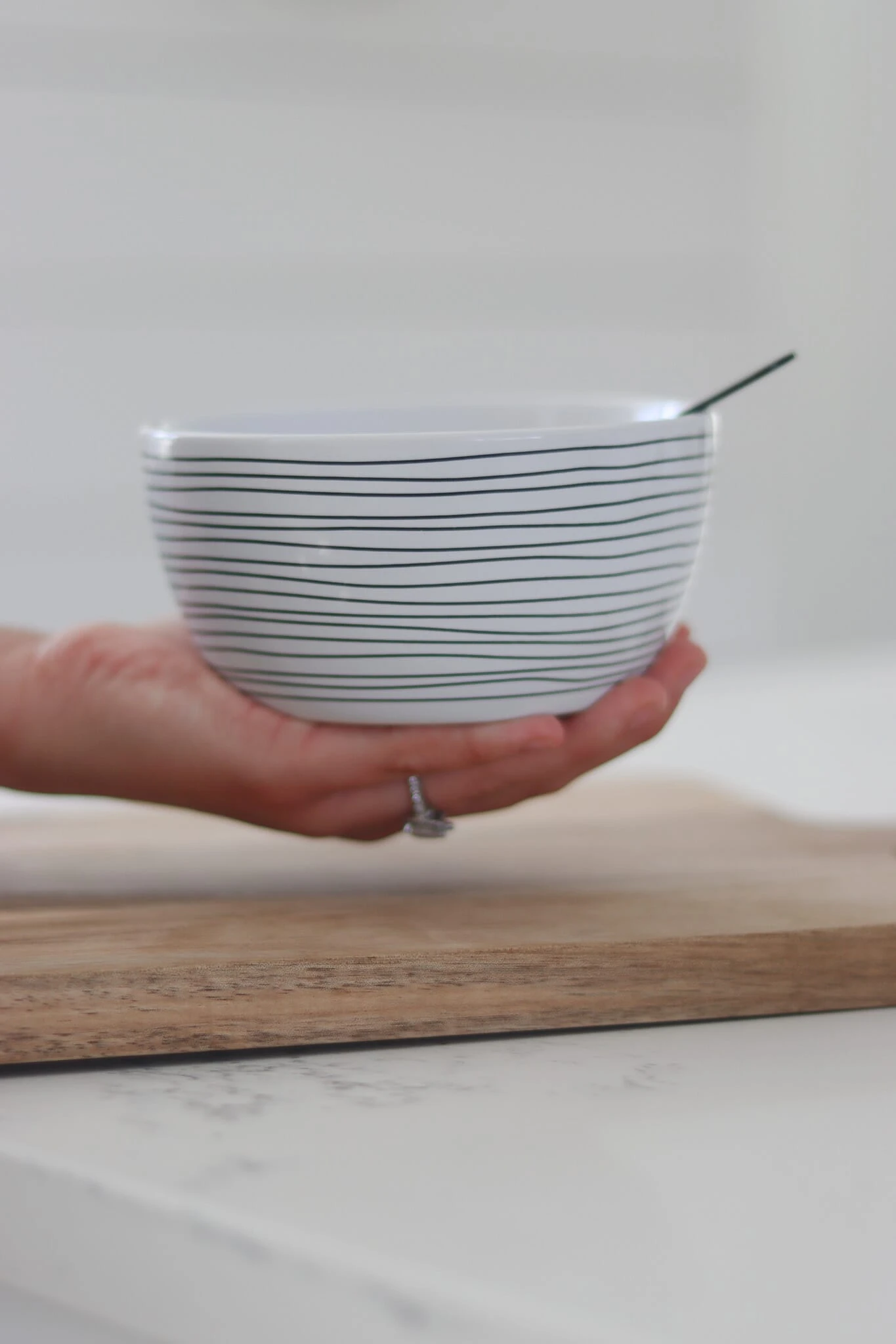 Ceramic Bowl – Horizontal Stripes 2 Ceramic Bowl – Horizontal Stripes - Image 2