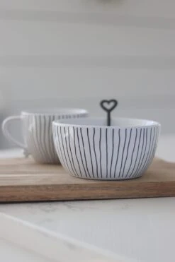 Ceramic Bowl – Vertical Stripes