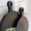 Round Black Chopping Board – Medium