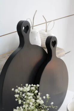 Round Black Chopping Board – Large