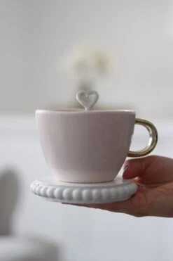 Irregular Stoneware Mug – Pink