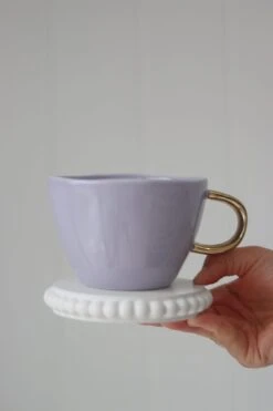 Irregular Stoneware Mug – Lilac