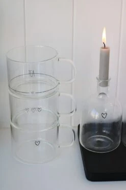 Glass Bud Vase – Set Of 2 Large/Black Hearts 7 Glass Bud Vase – Set Of 2 Large/Black Hearts -Pretty Little Home IMG 2739