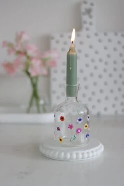 Glass Bud Vase – Colourful Floral