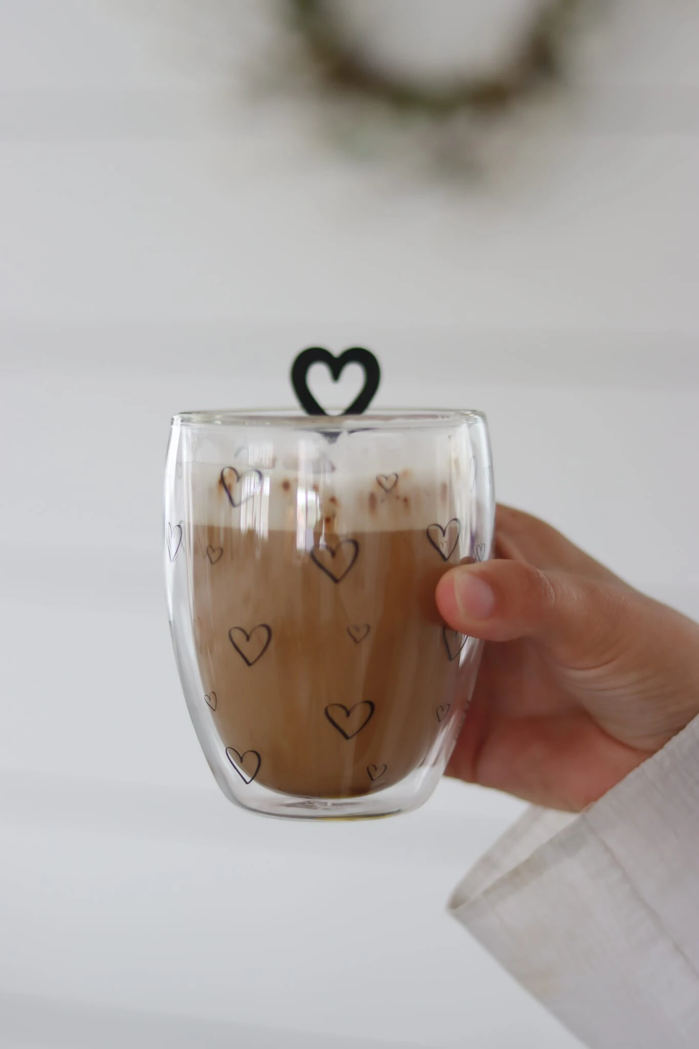 Set Of 4 Double Wall Glasses – Open Multi Heart/Black 5 Set Of 4 Double Wall Glasses – Open Multi Heart/Black - Image 5