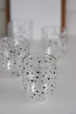Set Of 4 Double Wall Glasses – Small Closer Heart/Black 5 Set Of 4 Double Wall Glasses – Small Closer Heart/Black -Pretty Little Home IMG 2909