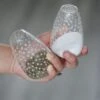Glass Salt And Pepper Shakers/White Polka Dot