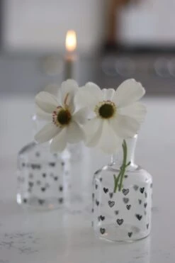 Glass Bud Vase – Multi Heart/Black -Pretty Little Home IMG 3041202 1