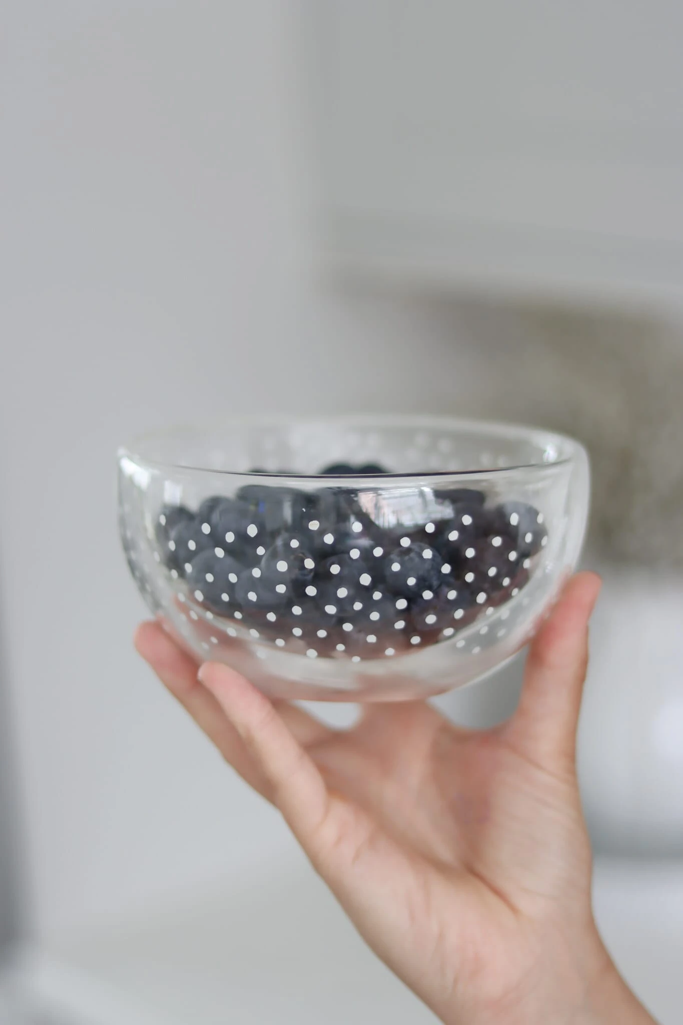 Double Wall Glass Bowl – White/Cosmos 3 Double Wall Glass Bowl – White/Cosmos - Image 3