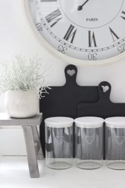 Set 3 Bamboo Storage Jars – Single Heart White Lid 1000ml -Pretty Little Home IMG 3254