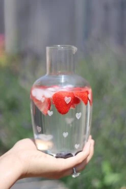 Glass Drinks Dispenser – Multi Hearts Small