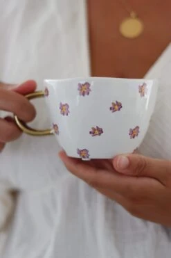Irregular Flower Mug- Lavender