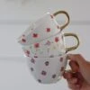 Irregular Flower Mug- Pink Daisy