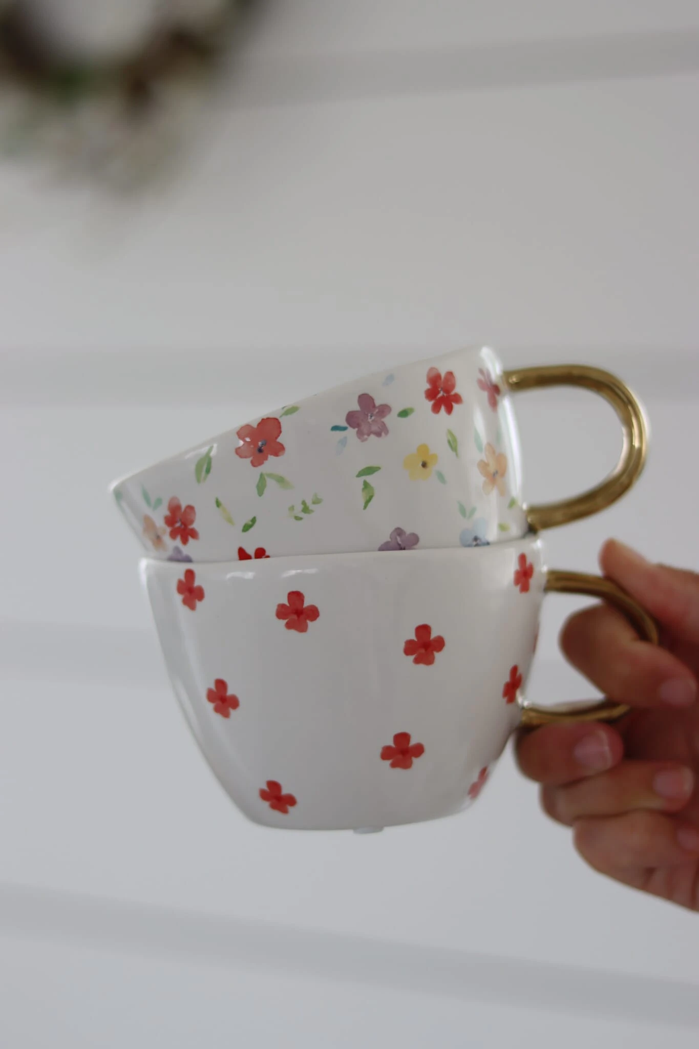 Irregular Flower Mug- Pink Daisy 4 Irregular Flower Mug- Pink Daisy - Image 4