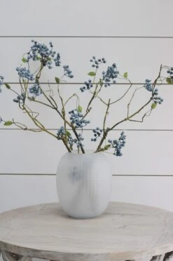 Faux Blue Berry Stem
