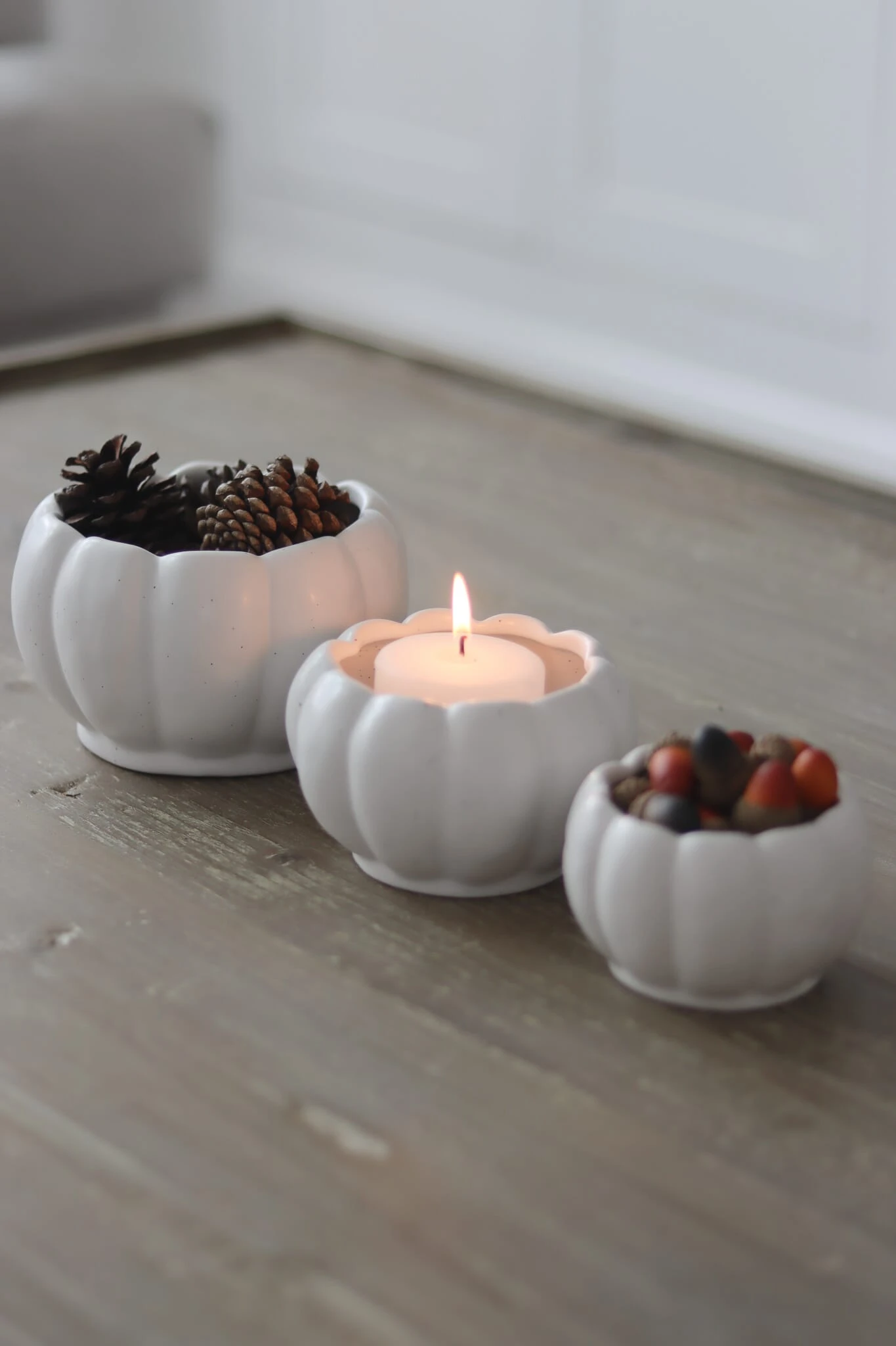 Set Of 3 Ceramic Pumpkin Pots 4 Set Of 3 Ceramic Pumpkin Pots - Image 4
