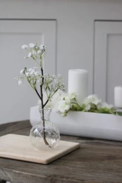 Glass Bud Vase – Set Of 2 Embossed