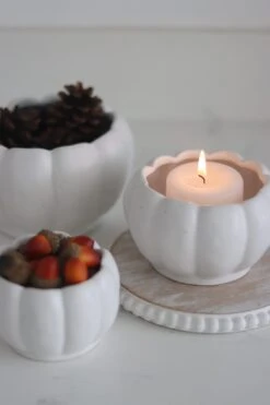 Set Of 3 Ceramic Pumpkin Pots 6 Set Of 3 Ceramic Pumpkin Pots -Pretty Little Home IMG 4071 2