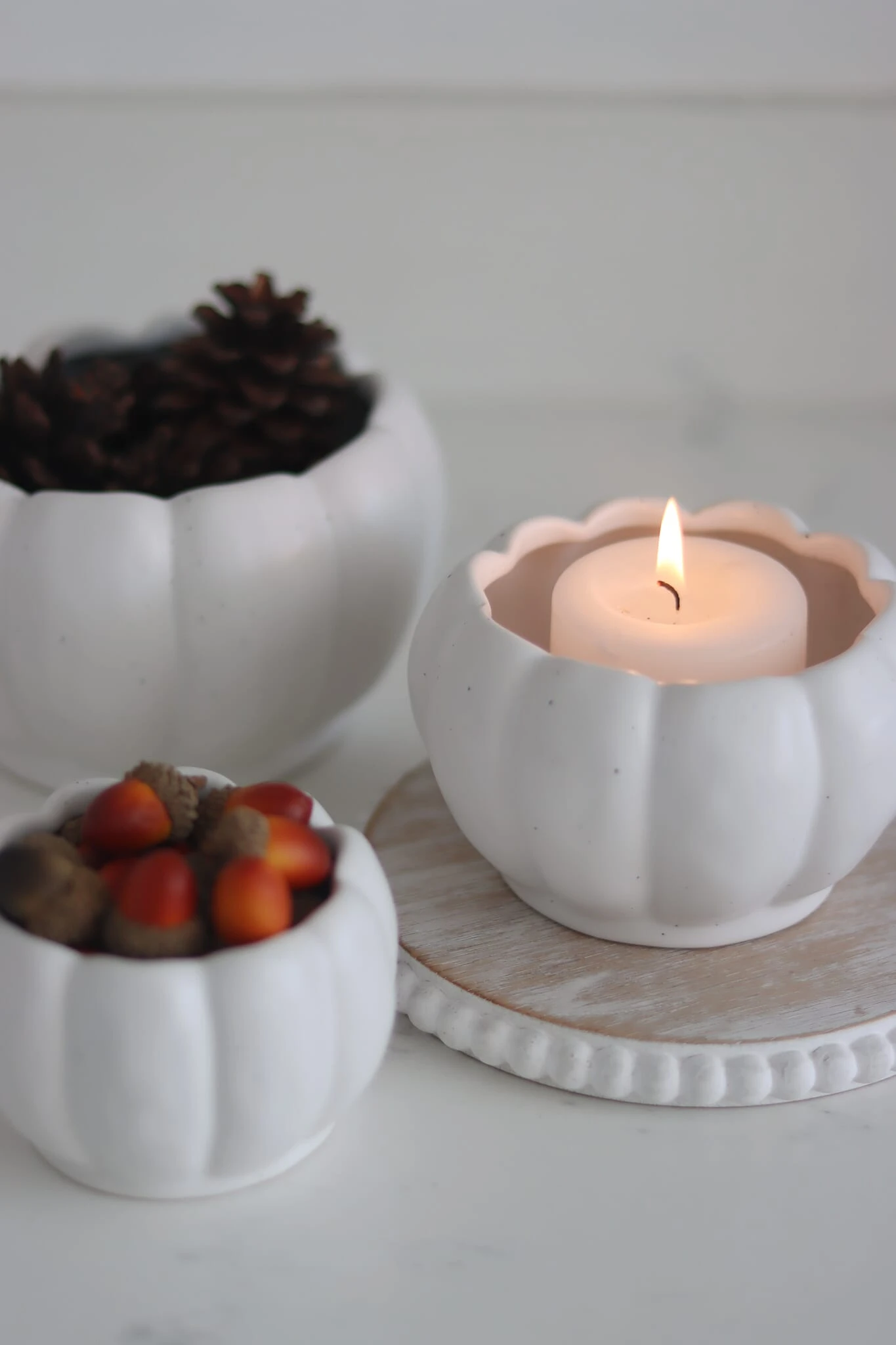 Set Of 3 Ceramic Pumpkin Pots 3 Set Of 3 Ceramic Pumpkin Pots - Image 3