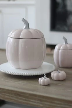 Large Ceramic Pumpkin Jar – Light Pink -Pretty Little Home IMG 4103 2