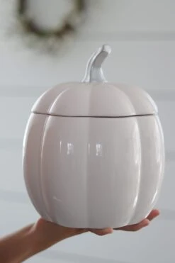 Large Ceramic Pumpkin Jar – Light Pink