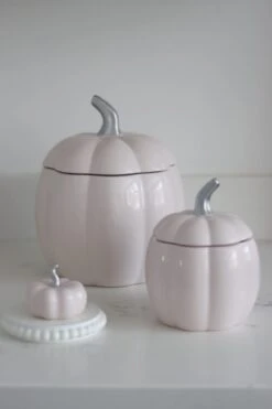Small Ceramic Pumpkin Jar – Light Pink -Pretty Little Home IMG 4107 2 1
