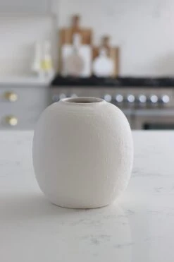 Textured White Ceramic Vase -Pretty Little Home IMG 5316 2