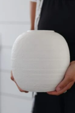 Textured White Ceramic Vase -Pretty Little Home IMG 5322 2