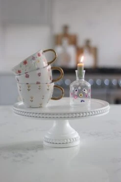 Wooden Cake Stand – White