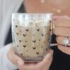 Double Wall Glass Mug -Small Multi Heart/Black