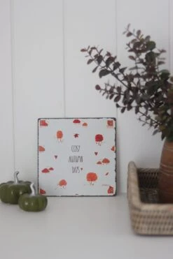 Cosy Autumn Days Metal Sign -Pretty Little Home IMG 5836 2