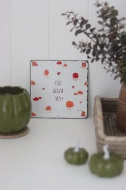 Cosy Autumn Days Metal Sign -Pretty Little Home IMG 5849 2