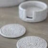 Rattan Coasters – White
