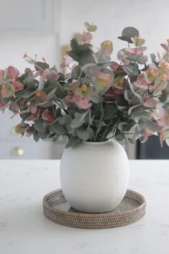 Round Rattan Serving Tray – Natural