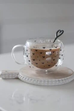 Round Double Wall Glass Mug – Multi Heart/Black -Pretty Little Home IMG 6196 2