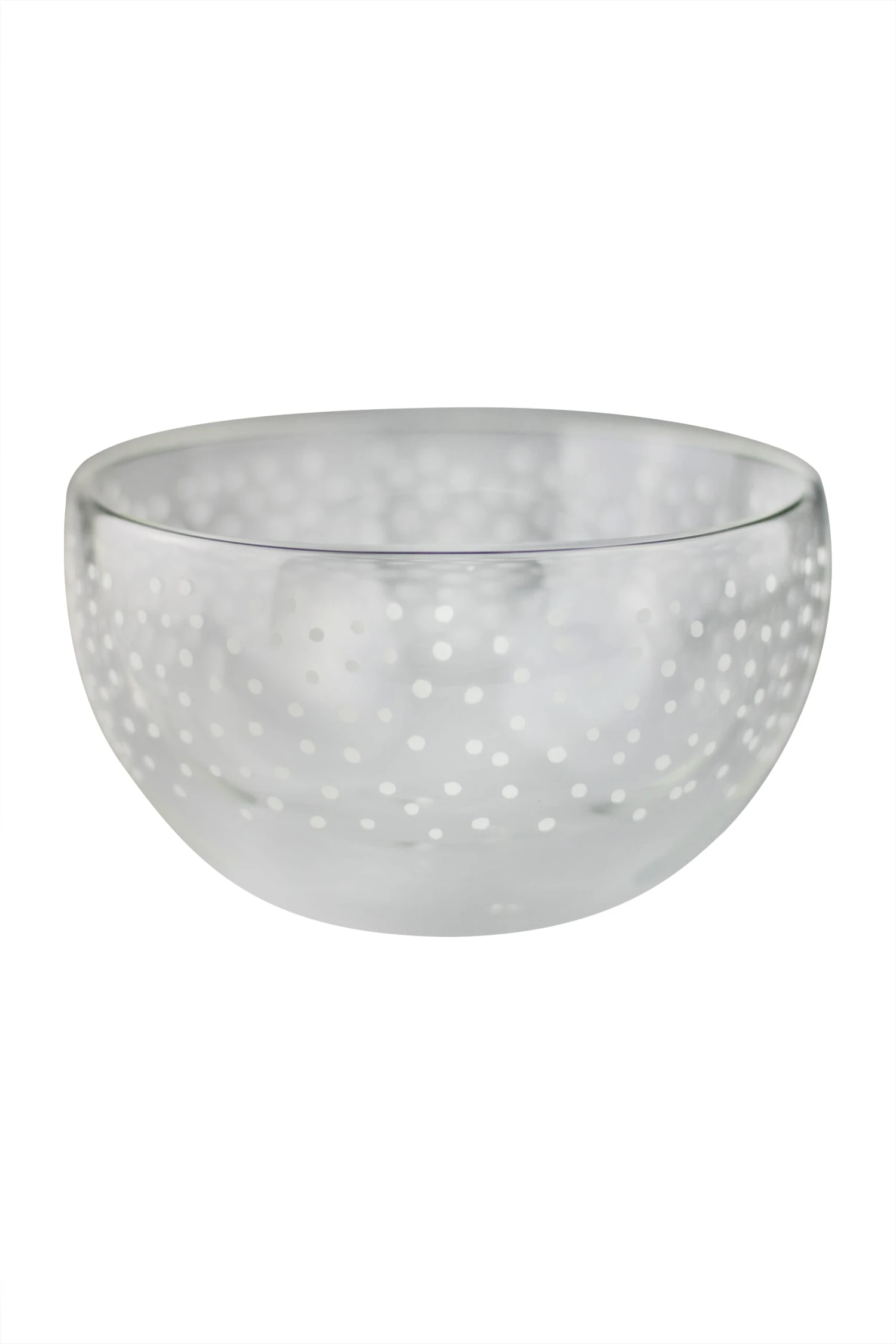 Double Wall Glass Bowl – White/Cosmos 4 Double Wall Glass Bowl – White/Cosmos - Image 4