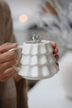 Ceramic Christmas Tree Mug – Matt White