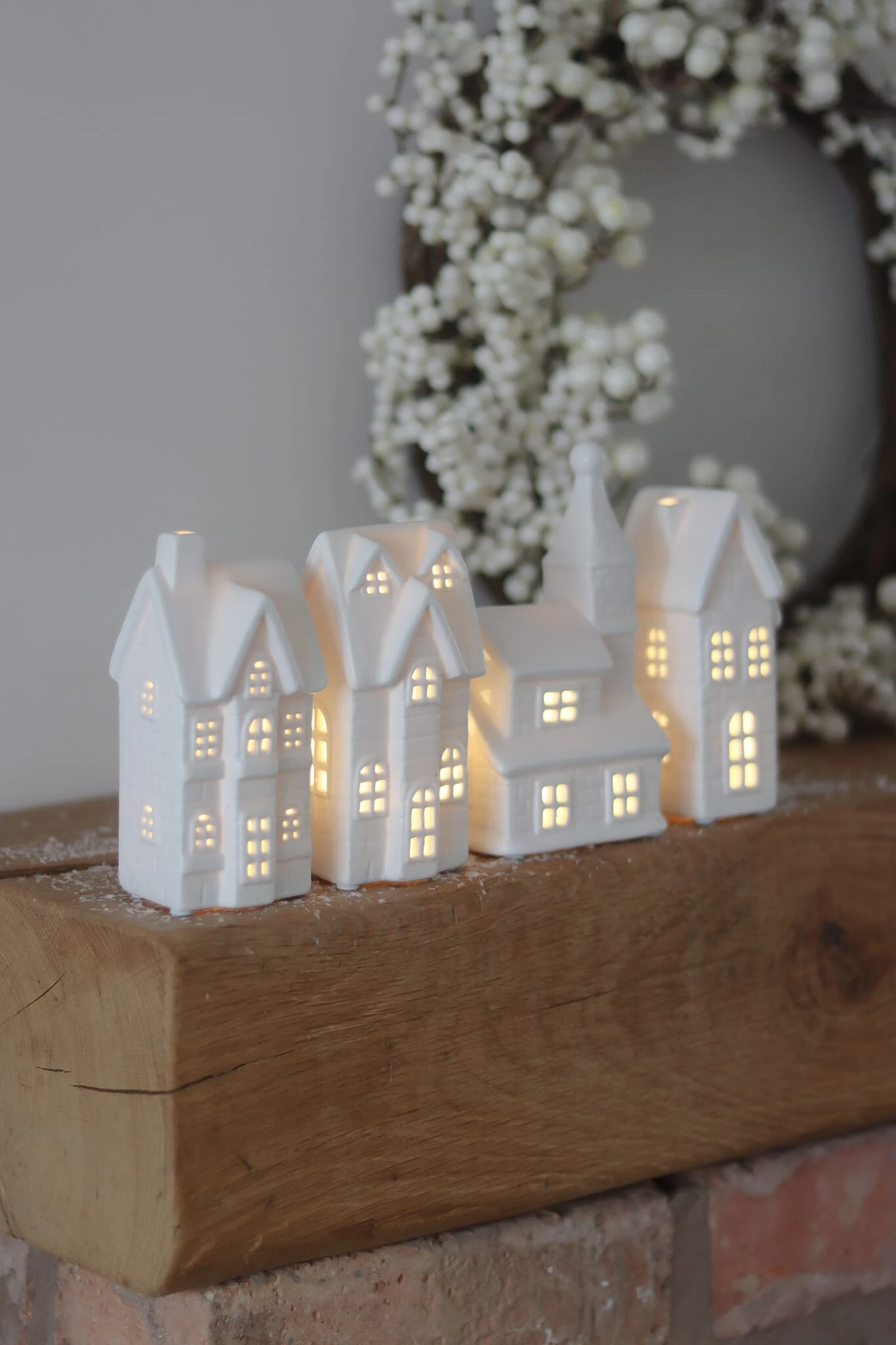 Set Of 3 Large Ceramic Houses 2 Set Of 3 Large Ceramic Houses - Image 2