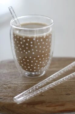 Set Of 4 Glass Straws – White/Polka -Pretty Little Home IMG 7066