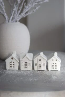 Set Of 4 Mini Ceramic Houses -LED 6 Set Of 4 Mini Ceramic Houses -LED -Pretty Little Home IMG 7106 2